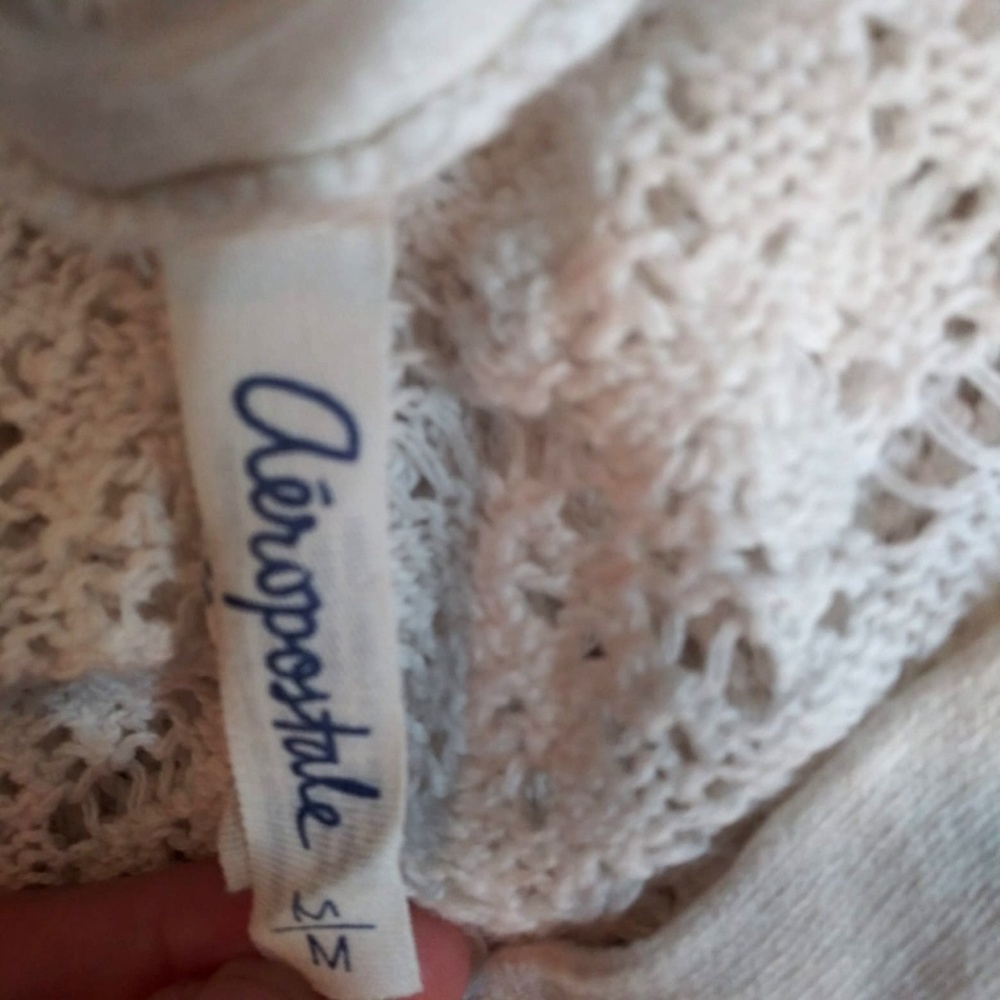 Aeropostale lacy see through Sweater Size M - Picture 6 of 6
